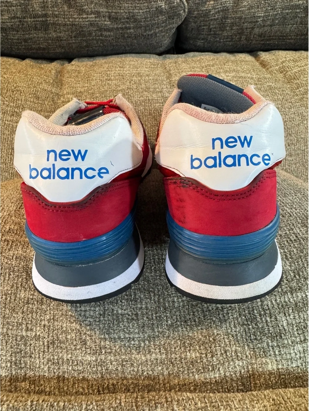 New Balance 574 'Paint Chip' Red Blue Black Men's Size 11 ML574ACC